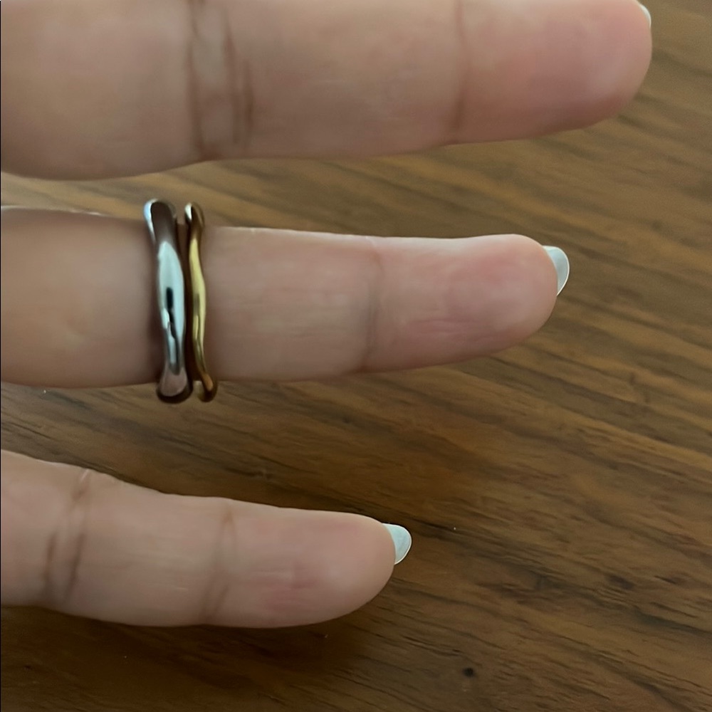 Stackable Gold And Silver Ring Set - image 2